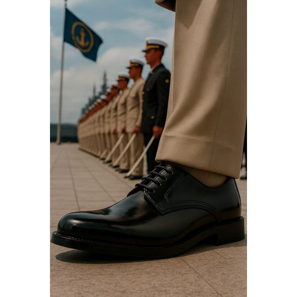 SAPATO MARINER MARINHA PRETO ENVERNIZADO ALTO BRILHO 