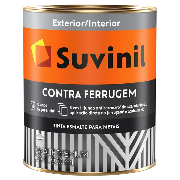 Esmalte 3 em 1 Contra Ferrugem Brilhante 0,9L - Suvinil 