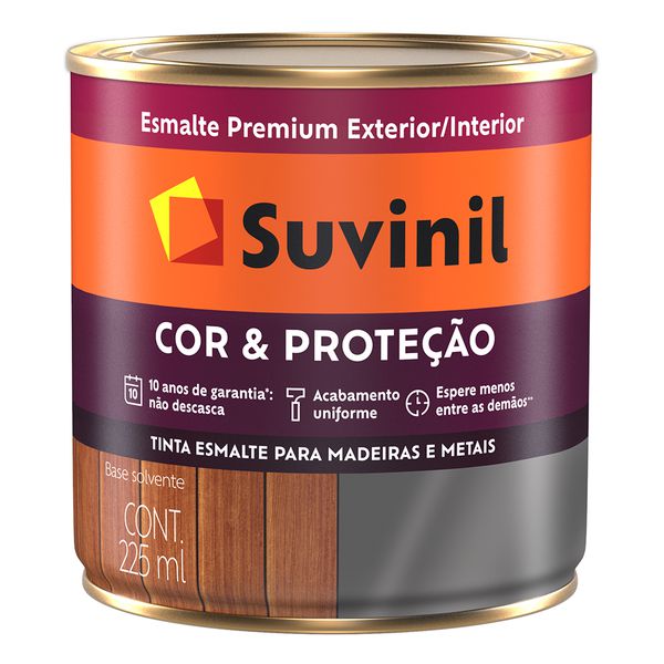 Esmalte Sintético Brilhante 0,225L - Suvinil Cor e Proteção