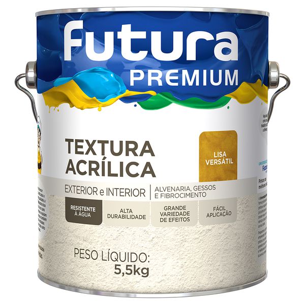 Textura Lisa Versátil Premium 5,5KG Branco - Futura 