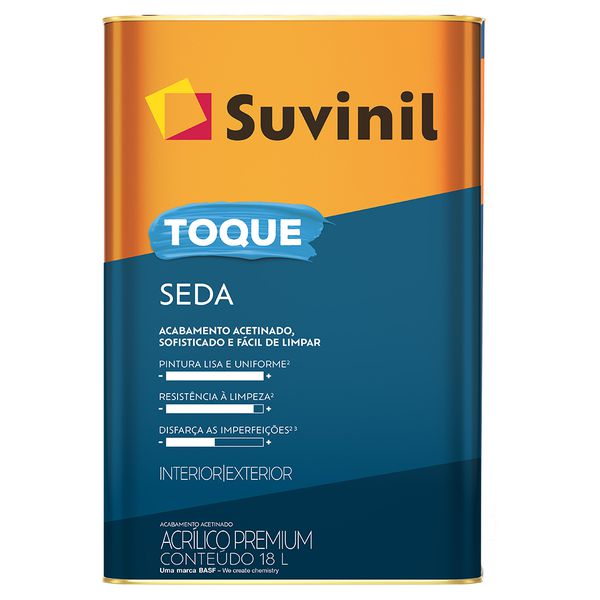 Tinta Acrílica Premium Acetinada 18L Branco - Suvinil Toque de Seda