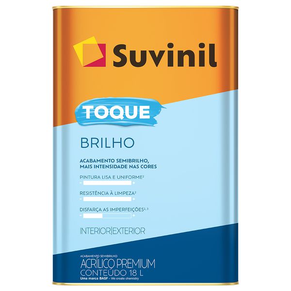 Tinta Acrílica Premium Semi Brilho 18L Branco - Suvinil Toque de Luz