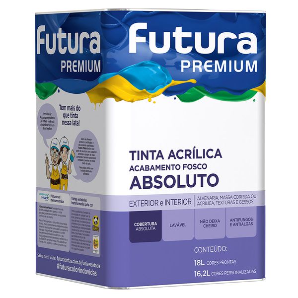 Tinta Acrílica Premium Absoluto Fosco 18L - Futura