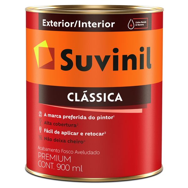 Tinta Látex Premium Fosco Aveludado 0,9L - Suvinil Clássica