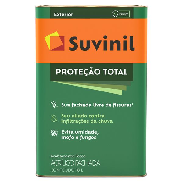 Tinta Acrílica Emborrachada Fosca Proteção Total 18L Branco - Suvinil 