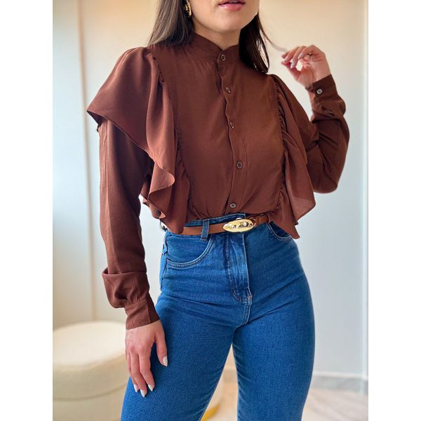 Camisa Cléo Marrom