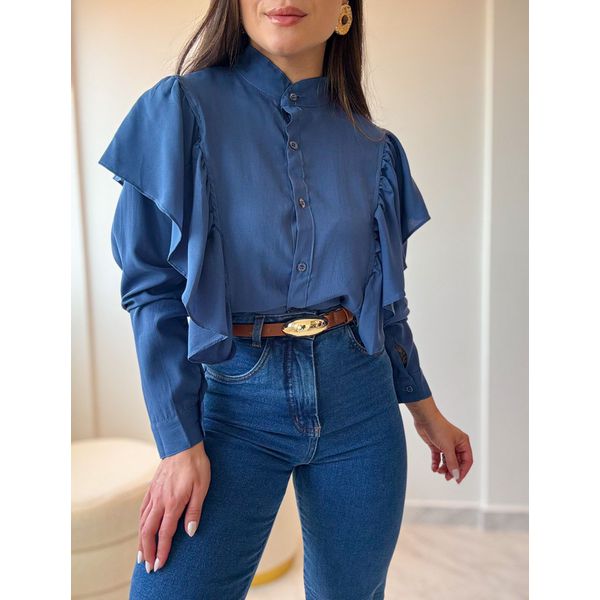 Camisa Cléo Azul