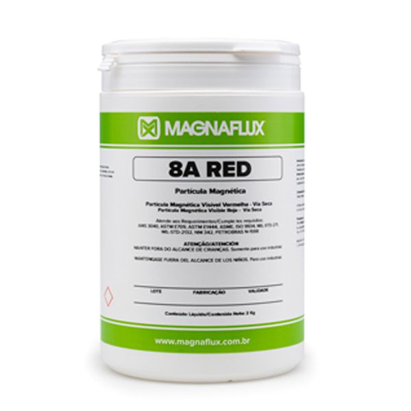 Partícula Magnética Visível 8A Red - 2 Kg - Magnaflux, Partícula Magnética Visível, 8A Red, Magnaflux