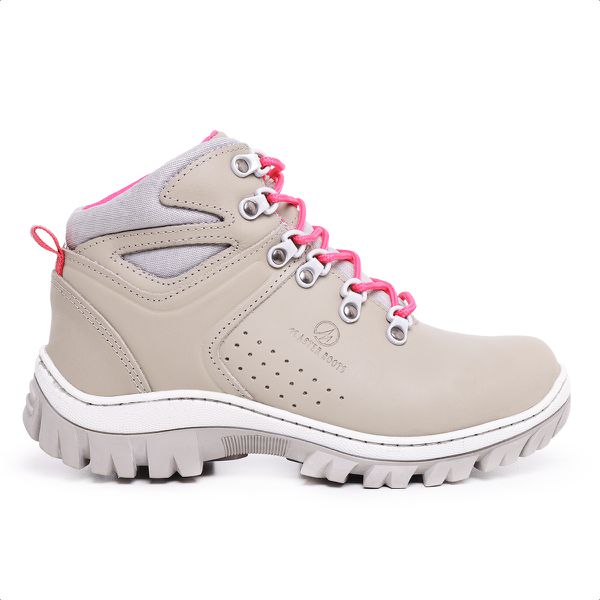 Bota Arizon Com CA Bico de Pvc - Cinza Rosa - MASTER BOOTS
