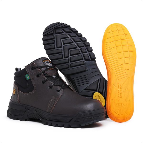 Bota Jumper Com Ca Bico Composite - Café - MASTER BOOTS