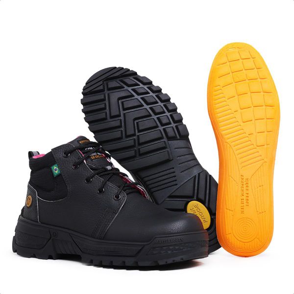 Bota Jumper Com Ca Bico Composite - Preta Rosa - MASTER BOOTS
