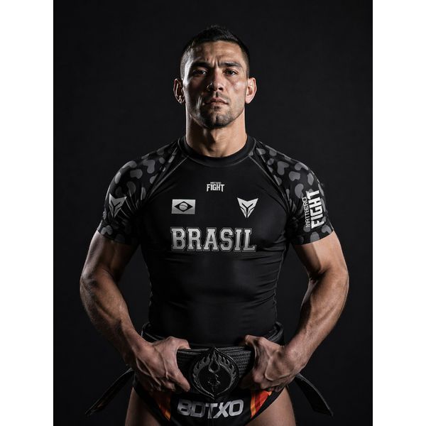 Rash Guard Matreiro Black Viper Brasil Compressão Manga Curta Uv50+