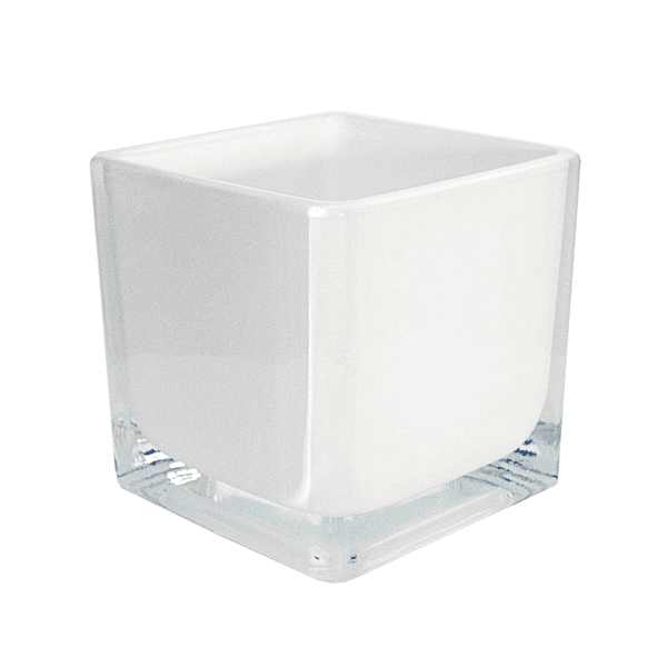 COPO DE VELA CUBE 130ML BRANCO MTZ-2130