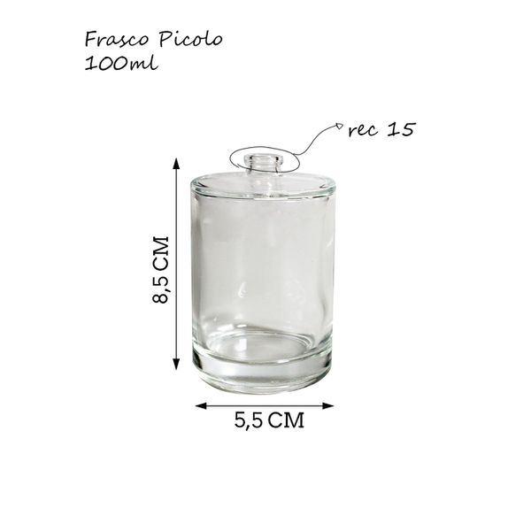 VIDRO PICOLO 100ML REC.15/GPI TRANSP
