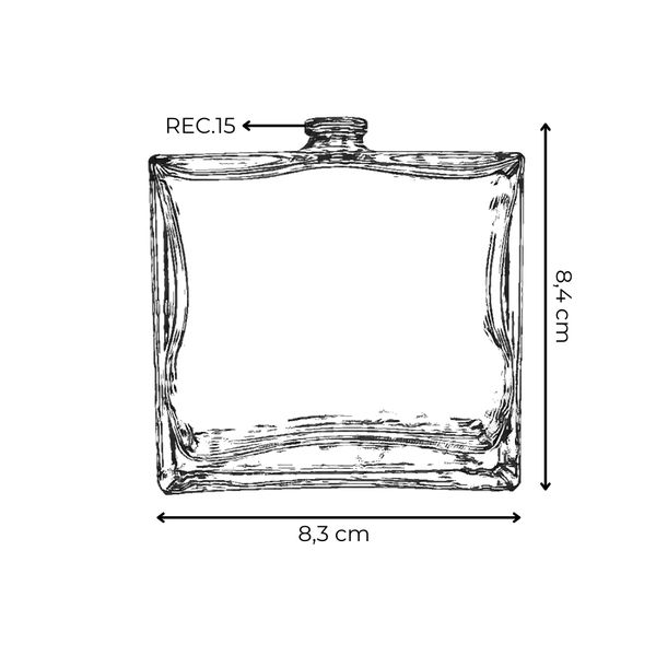 VIDRO CONCAVE 100ML REC 15 FEA TRANSPARENTE