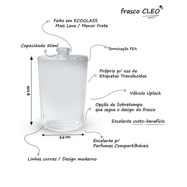 VIDRO CLEO 50ML REC.15/GPI TRANSP - MTZ-2108