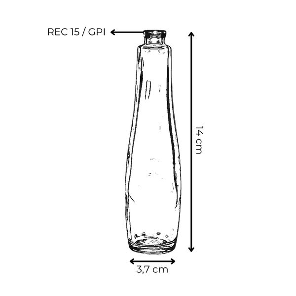 VIDRO BOLICHE 50ML REC.15/GPI TRANSPARENTE