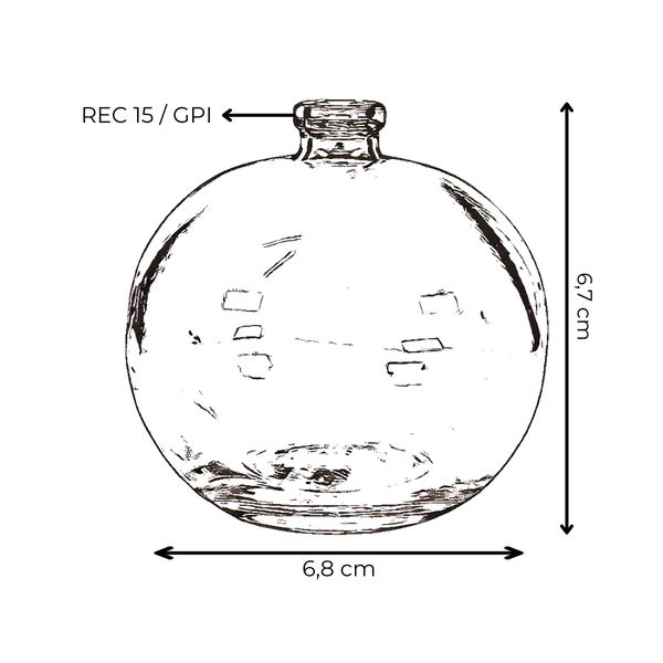 VIDRO BOLA 100ML REC.15/GPI TRANSPARENTE