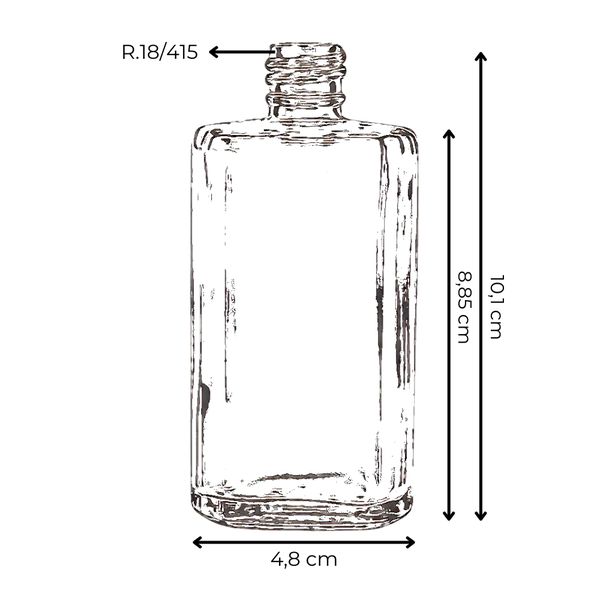 VIDRO 65ML R.18/415 TRANSPARENTE
