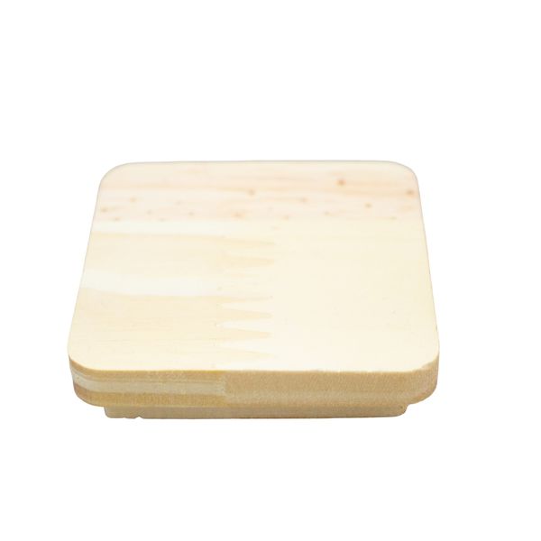 TAMPA MADEIRA PARA COPO CUBE 130ML 62X52X15MM
