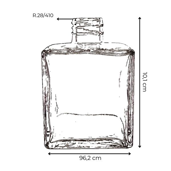 VIDRO CUBE 250ML R.28/410 VERDE FOSCO