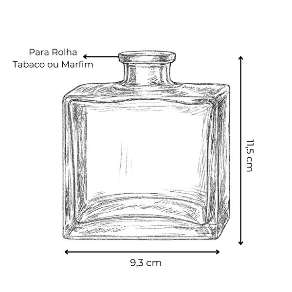 GARRAFA CUBE 500ML TRANSPARENTE P/ ROLHA