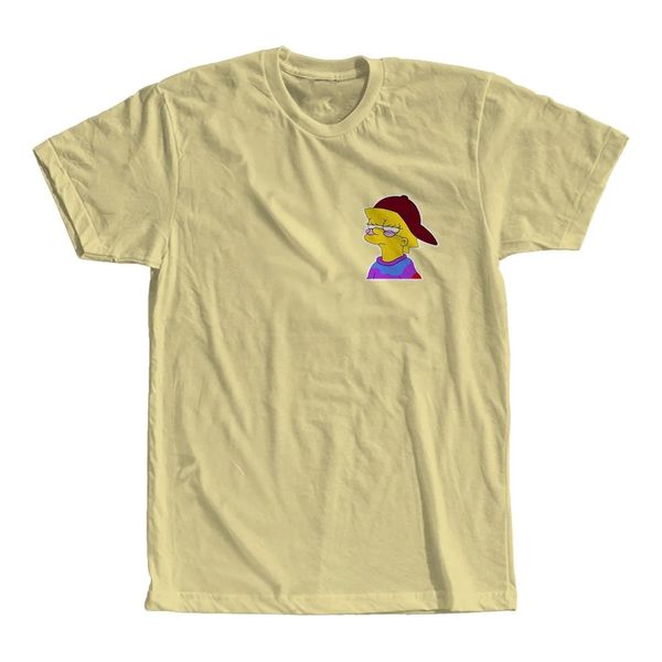 Camiseta Lisa Simpson Moda Tumblr T-shirt Unissex Poliéster