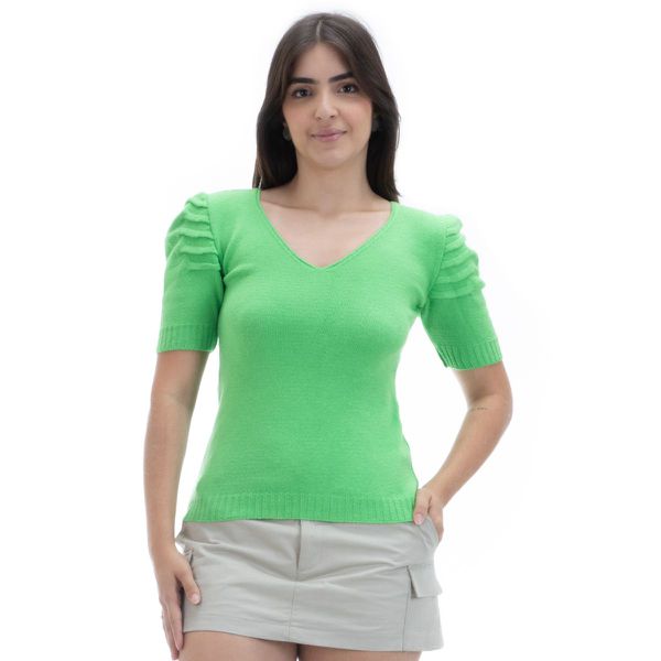 Blusa Feminina Tricot sem manga Moda Verão 2024