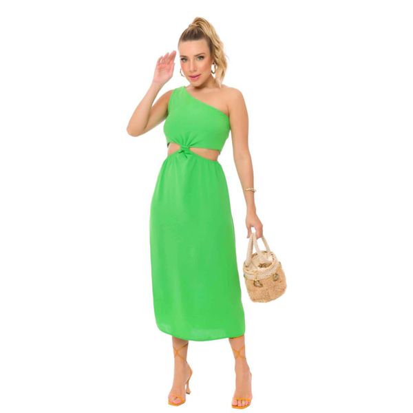 Vestido Feminino Midi Mula Manca Verde - 1002133 - Aymêe
