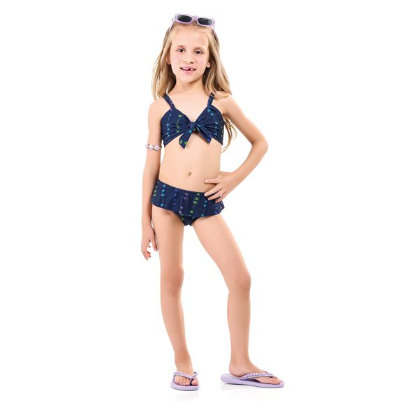 Biquíni Infantil Com Proteção Solar Uv Praia + Bri... - Aymêe