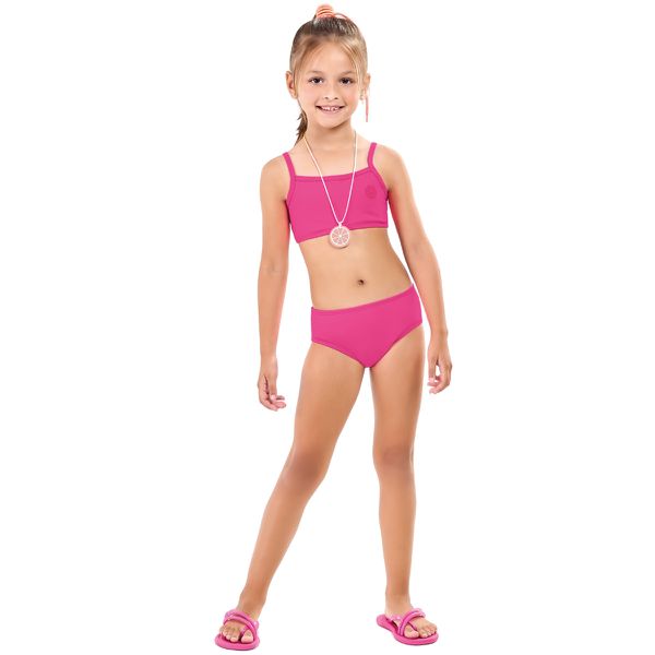 Biquíni Infantil Menina Com Proteção Uv Solar Top ... - Aymêe