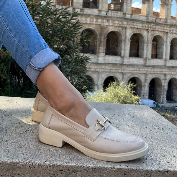 Mocassim Feminino Couro Anna Comfort Maxtherapy Off White