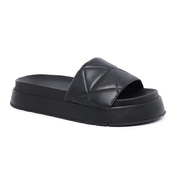Sandália Flatform Puffy Angelina Maxtherapy Preta