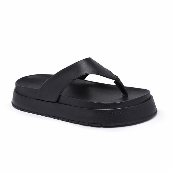 Sandália Flatform Comfort Ísis Maxtherapy Preto