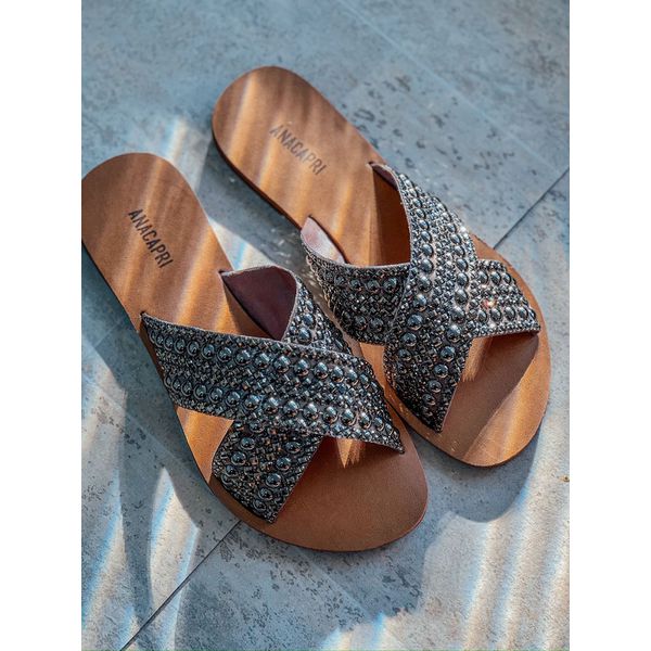 Rasteirinha Nath CHUMBO METALIZADO