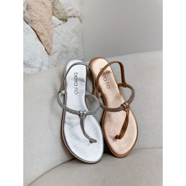 Rasteirinha Olivia ROSE METALIZADO