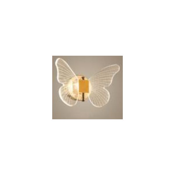 ARANDELA BORBOLETA 24X18CM 6W 3000K DOURADO