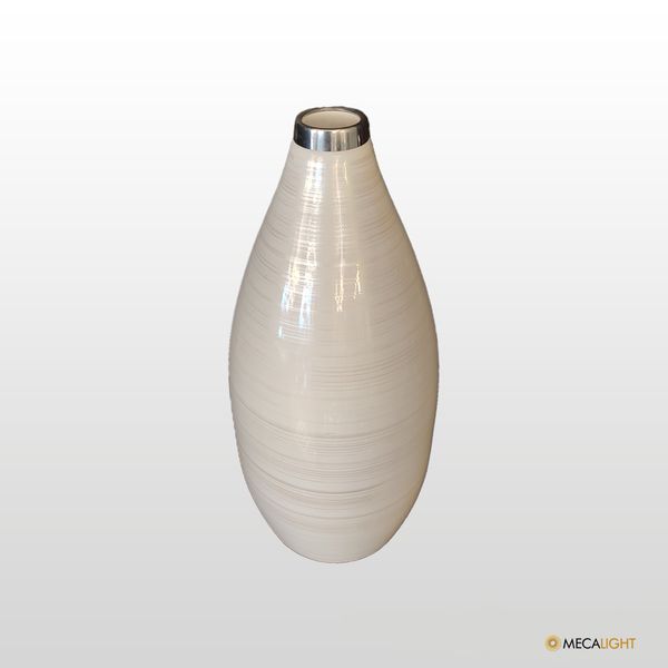 VASO BRANCO C/ALUMINIO 