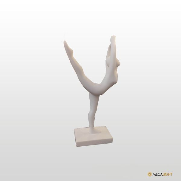 Escultura Bailarina Pó de Mármore Branca