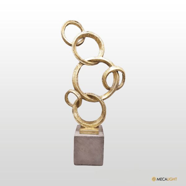 Escultura Dourada Ring-M