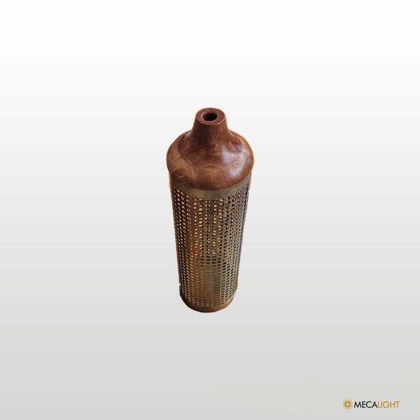 VASO FERRO E MADEIRA