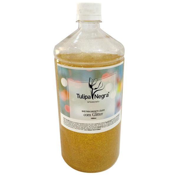 BASE PARA SABONETE LIQUIDO C/GLITTER DOURADO TULIPA NEGRA 1LT