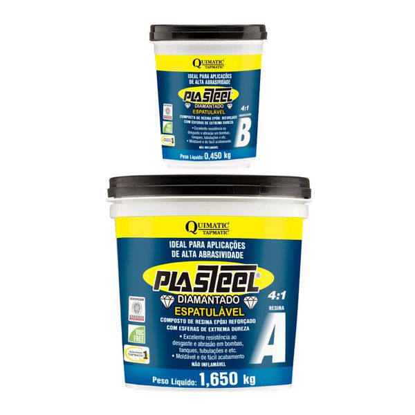 Plasteel Diamantado Espatulável 4:1 BD 2,1KG Ref. PE2 QUIMATIC