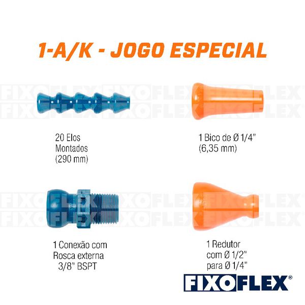 Jogo Flex 1-A/K Comprimento 333MM BICO 1/4