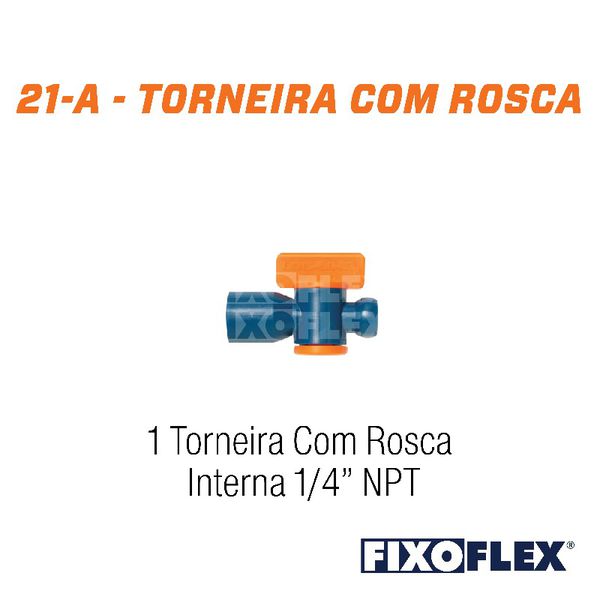 Torneira com Rosca Interna 1/4 NPT 21-A Ref. AU21 QUIMATIC TAPMATIC