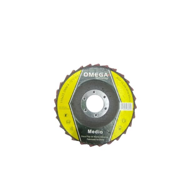 DISCO FLAP MANTA SCM 4.1/2 - 115 X 22MM VERMELHO MEDIO - OMEGA