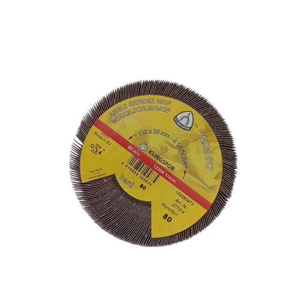 RODA LIXA ANGULAR 115 X 20MM GR 80 ROSCA M14 REF. 277016 KLINGSPOR