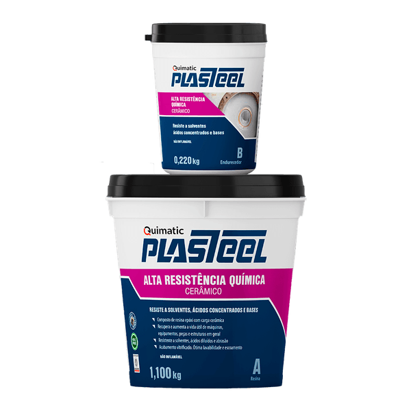 Plasteel Alta Resistencia Quimica 3:1 PTE 1,457KG Ref. PA2 QUIMATIC