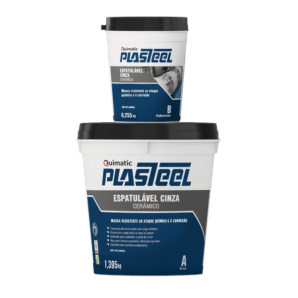Plasteel Cerâmico Espatulável 5:1 Ref. PG2 PT 1,65 KG QUIMATIC