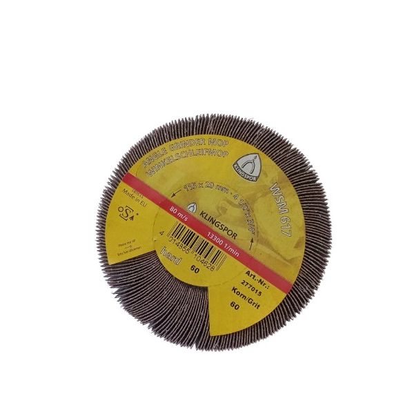 RODA LIXA ANGULAR 115 X 20MM GR 60 ROSCA M14 REF. 277015 KLINGSPOR